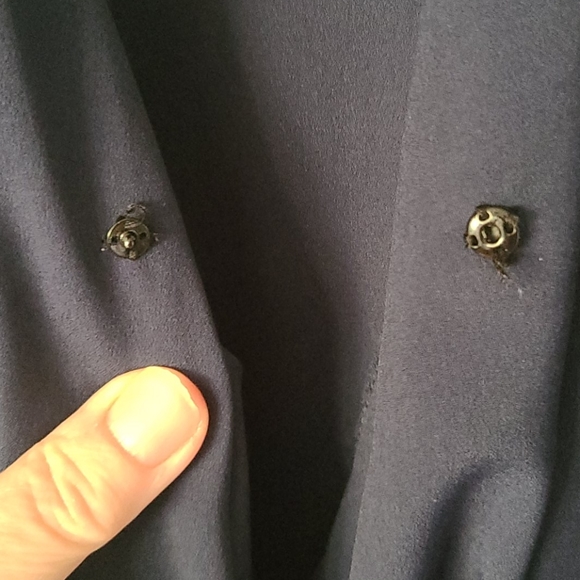 Halston silky, navy short sleeved jumpsuit - Picture 4 of 7